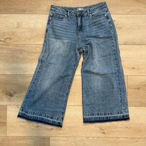 Rewash Blue Flare Wide-Leg Jeans